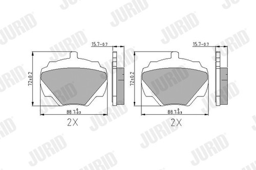 Rear jurid 571803j - 571803j, brake