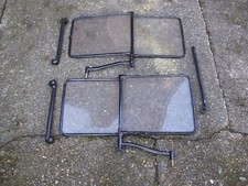 Vintage Sidecar Windscreen Hinged Frame With Fittings Plastic Panels