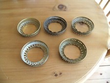 PATINATED BRASS OIL LAMP DUPLEX SHADE GALLERY-4" FITTERS.