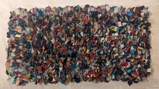 Rag Rug, Hand-made. 16" x