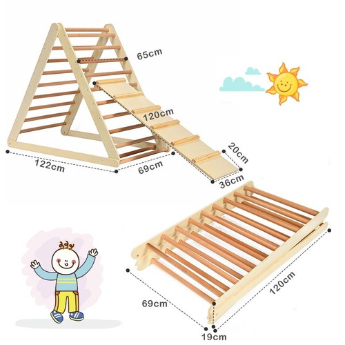Wooden kids climbing triangle - wooden,
