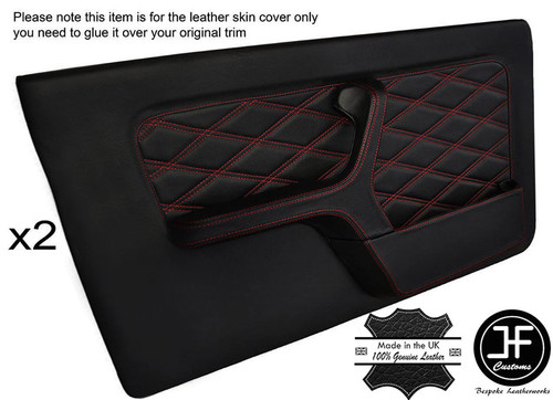 Red diamond stitch front - red, 2x