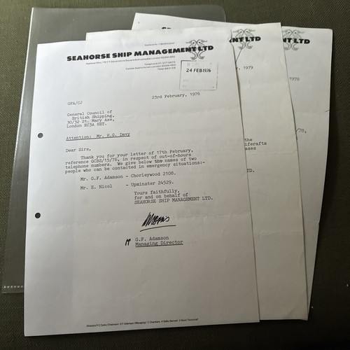 Merchant navy ephemera