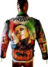 Vintage Leather Hand Painted