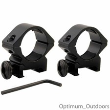 QD Low Profile Scope Mounts 25mm 1" Rings / 20mm Weaver Picatinny Gun Rifle Rail