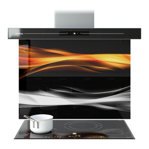 Kitchen glass splashback - kitchen,