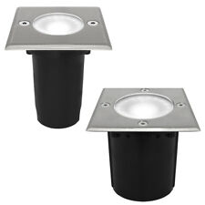 LED Ground Walkover Lights Outdoor SQUARE Decking Light Stainless Steel 