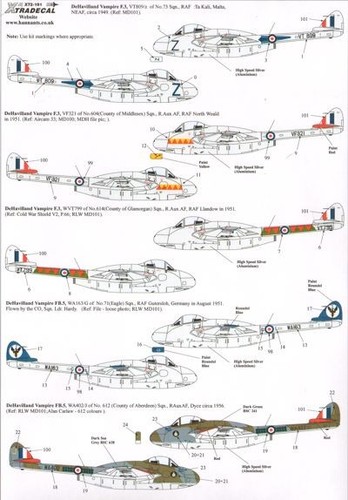 Xtradecal de havilland - 1/72,