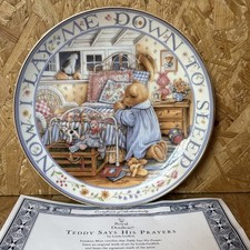 Royal Doulton Franklin Mint Collectors Plate - Teddy Says His Prayers 20.5cm