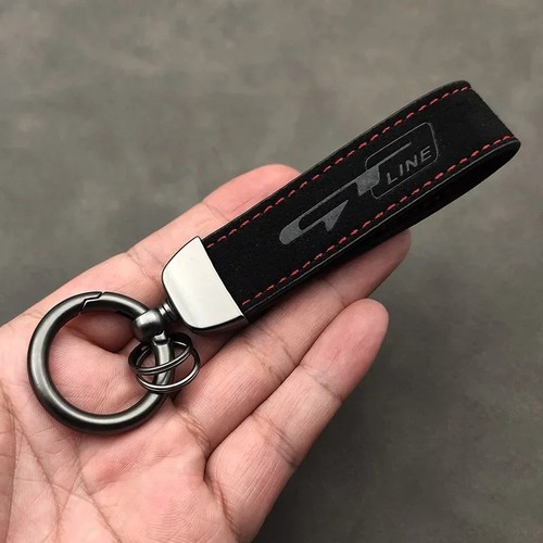 Leather men key chain rings - leather,