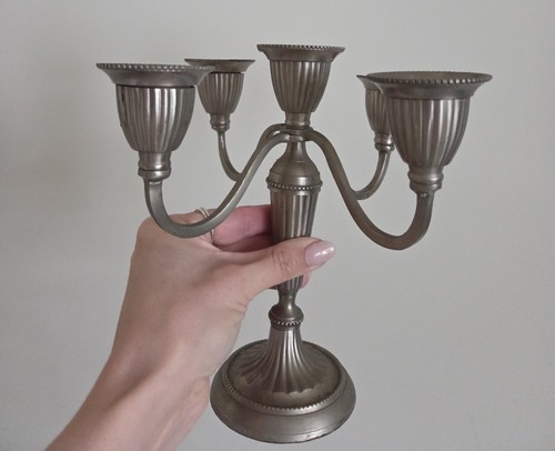 Vintage metal candelabra - vintage, arm