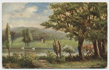 Parliament Hill from Merton Lane Highgate London Vintage Postcard K20