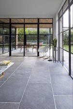 Sample of Tumbled Paris Grey Limestone Floor Tiles Paving Patio Slabs Flagstones