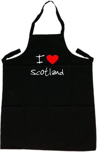 Love heart scotland apron - scotland,