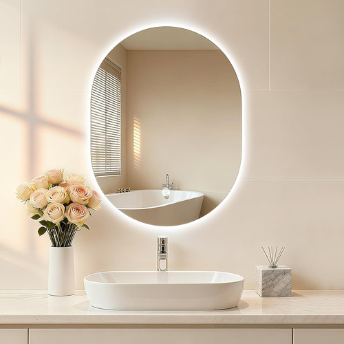 Bathroom mirror with led - with,