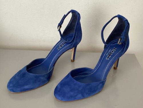 Hobbs london womens blue suede - london,
