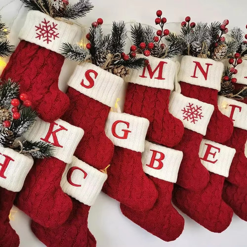 Christmas socks knitted - christmas,