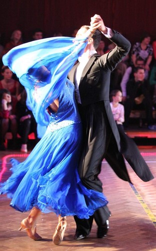 Ballroom blue dance dress - ballroom,