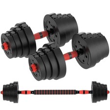 10-20KG Dumbbells Set Pair of Gym Weights Includes Barbell Bicep Tricep Training