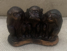 Vintage Metal 3 Wise Monkeys