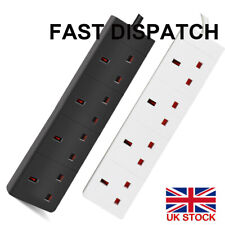 4 Gang Way UK Mains Plug Power