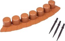 Garden Palisade Edging Border with Lawn Mower Ramp 4m - 3 Colours - Sturdy Solid