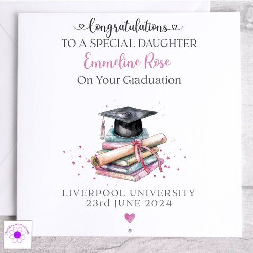 Personalised graduation card - graduation,