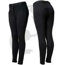 LADIES WOMEN SELF SEAT HORSE RIDING JODHPURS JOHDPURS JODS STRETCHY.