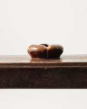 Vintage Brown Drip Glaze