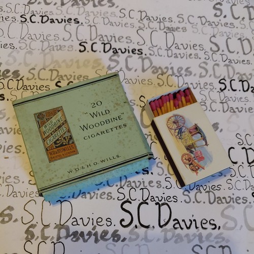 Vintage woodbine empty - box, and