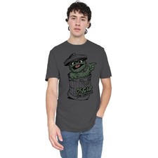 Sesame Street Early Grouch T-Shirt S-3XL, Charcoal
