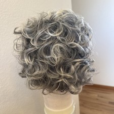 398 Curly Long Net Cap Gray