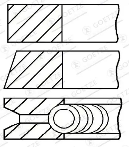 Piston ring set - , 08-101300-00