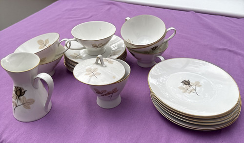 Rosenthal china tea set shadow - rosenthal,