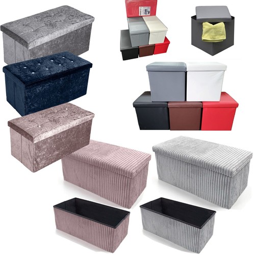 Folding ottoman storage box - storage,