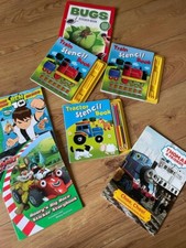 Bundle of Kids Activity Books. (tractors, trains, stencils etc)