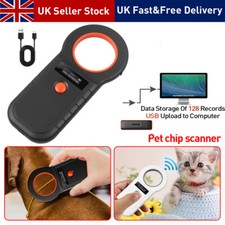 Portable Handheld Animal Chip Reader Pet Microchip Scanner Universal RFID UK NEW