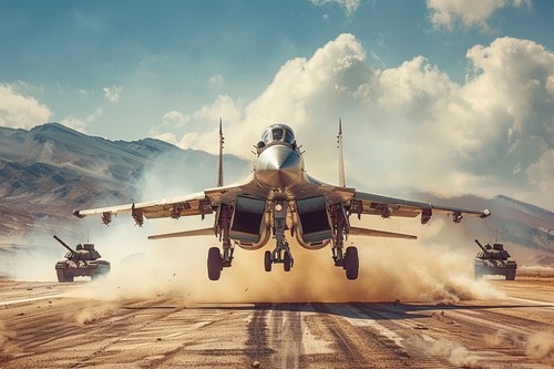 Military jet aircraft fighter - jet,