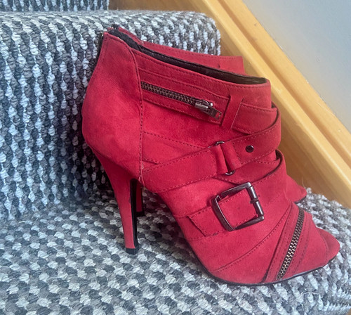 Deep red siletto - red, toe