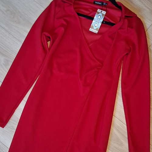 Boohoo women red scuba - boohoo, women’s