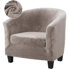 Plush Velvet Tub Chair Cover 2