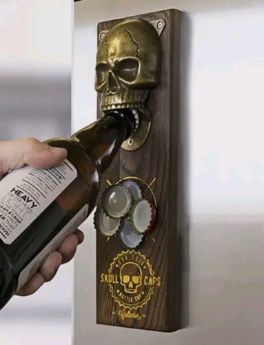 Skull cap bottle opener and - skull,