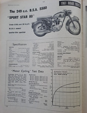 motor cycling magazine August 1961  BSA SS80 , Excelsior Talisman