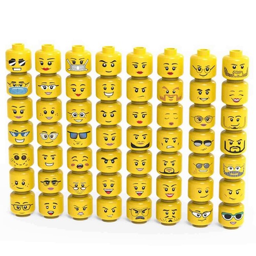 56pcs set minifigure - 56pcs/set, head