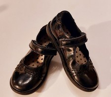M & S School Girls Black Shoes