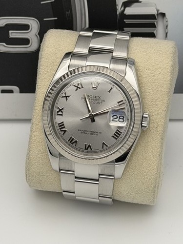 Rolex datejust 36mm silver - rolex,