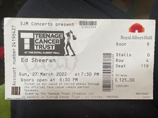 Ed Sheeran Ticket TCT  Royal Albert Hall 26 March 2022