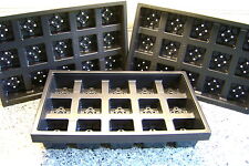 5 X carry trays for 7cm square plant pots  handy carry size to carry 15 pots