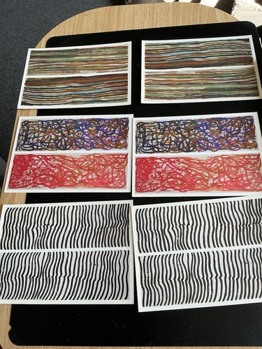 Abstract art postcards bundle - art,