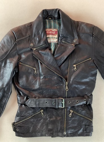 Vintage held leather biker - leather,
